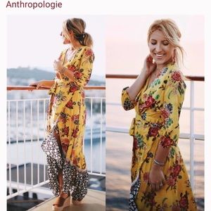 Anthropologie Farm Rio Sunlit Floral Maxi Dress, size XS